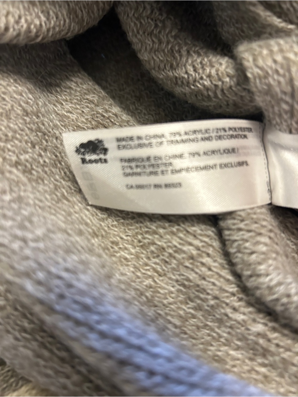Roots Fringed Turtleneck Poncho with Stripe Detail (one size) - Picture 4 of 5